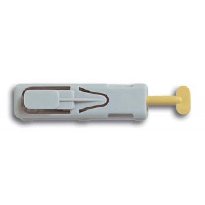 Owen Mumford AT0704 Lancet, Normal/ Medium Flow, 23G, 1.8mm Penetration Depth, Yellow, 200/bx