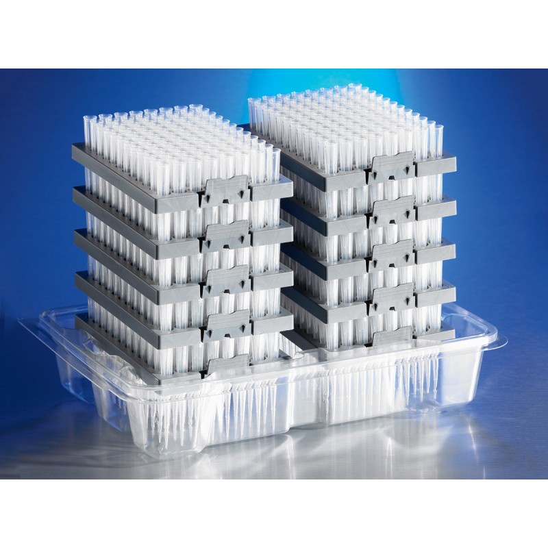 Corning 4155 Corning® DeckWorks 1 - 300 µL Low Binding Pipet Tips, Graduated, Reload System, Natural, Nonsterile, Polypropylene, 96 Tips/Deck, 10 Decks/Pack, 4 Packs/Case