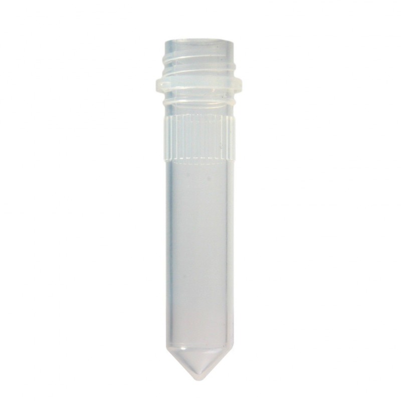 Bio Plas 2.0 mL Skirted Screw Cap Microcentrifuge Tube, Clear, No Cap
