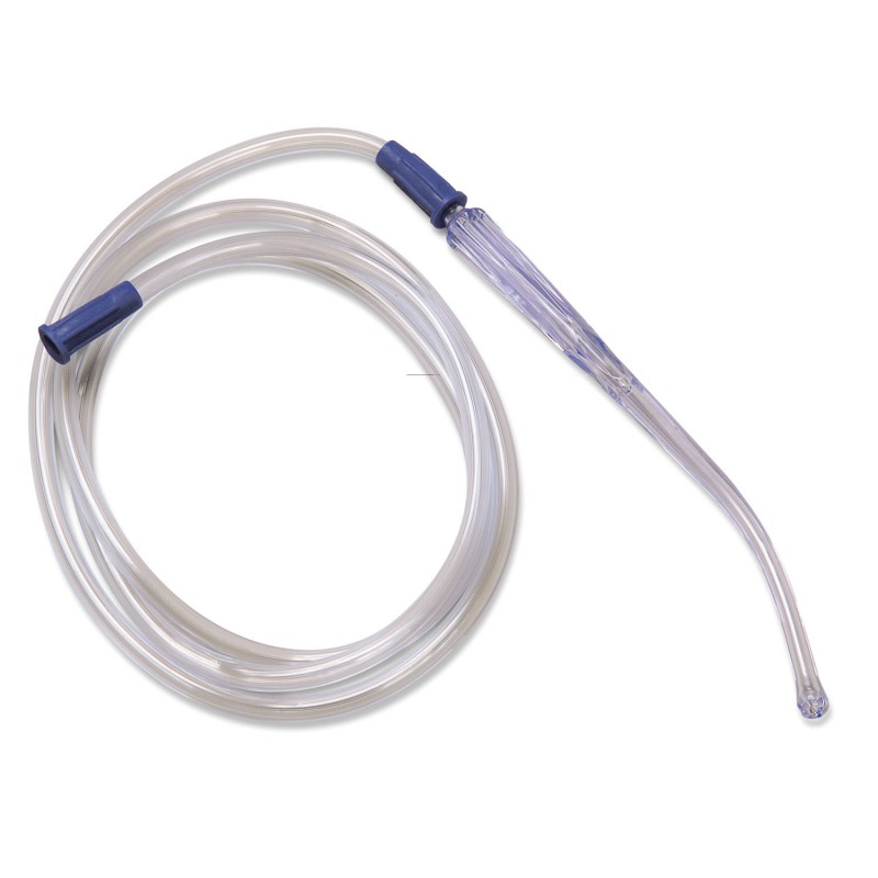 Yankauer Suction Instrument, Rigid, Bulbous Tip, Tip Trol ¼" x 6 ft Tubing, 20/cs (Continental US Only)