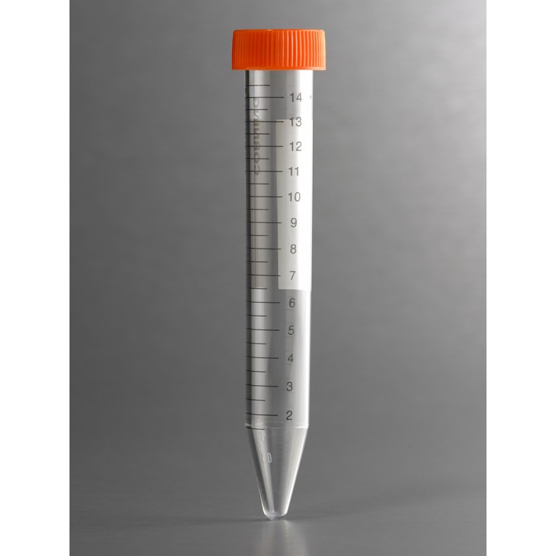Corning 430055 Corning® 15 mL PET Centrifuge Tubes, Rack Packed with Plug Seal Cap, Sterile, 50/Rack, 500/Case