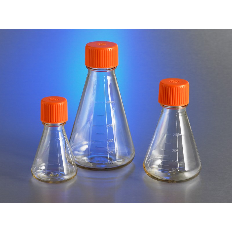 Corning 430183 Corning® 250 mL Polycarbonate Erlenmeyer Flask with Flat Cap