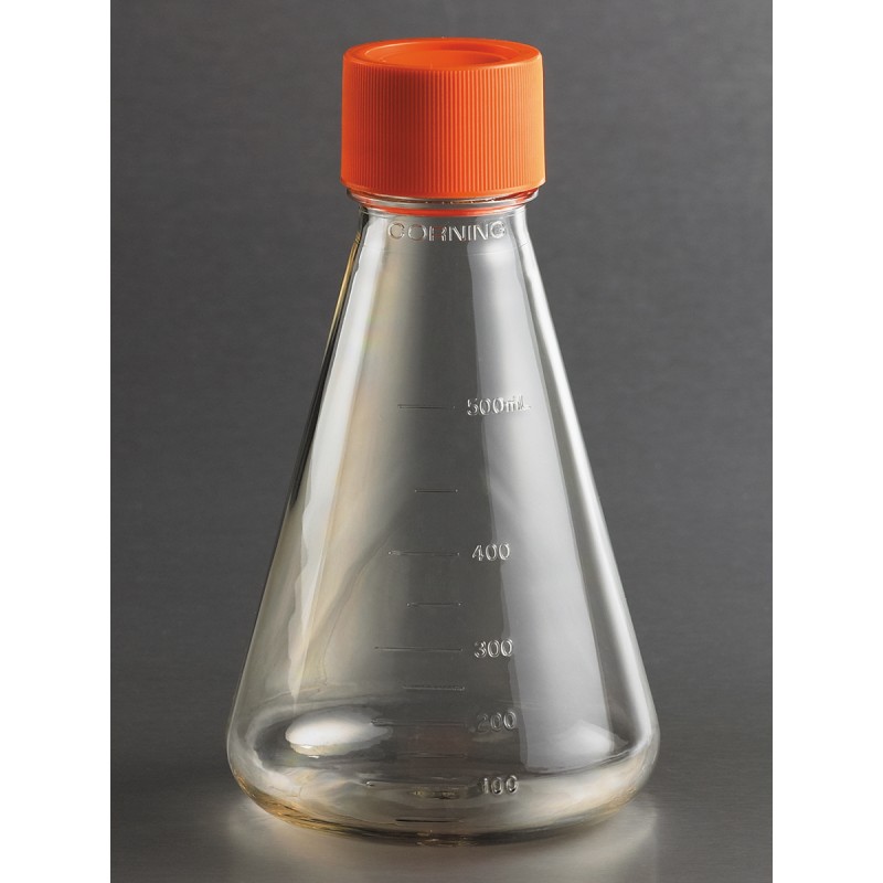 Corning 430422 Corning® 500 mL Polycarbonate Erlenmeyer Flask with Flat Cap