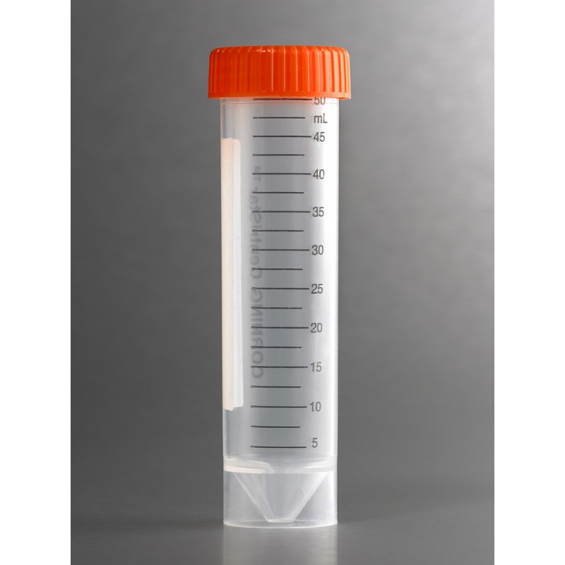 Corning 430897 Corning® 50 mL PP Centrifuge Tubes, Self-Standing with Plug Seal Cap, Bulk Packed, Sterile, 25/Pack, 500/Case