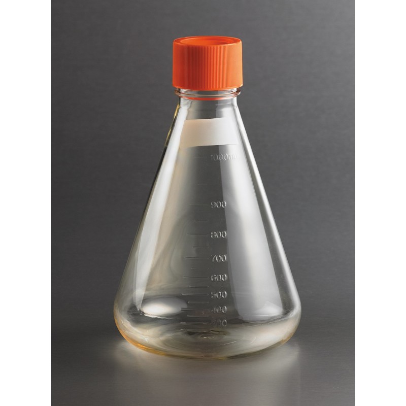 Corning 431146 Corning® 1L Polycarbonate Erlenmeyer Flask with Flat Cap