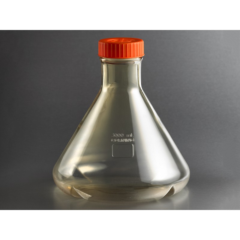 Corning 431253 Corning® 3L Baffled Polycarbonate Erlenmeyer (Fernbach Design) Flask with Vent Cap