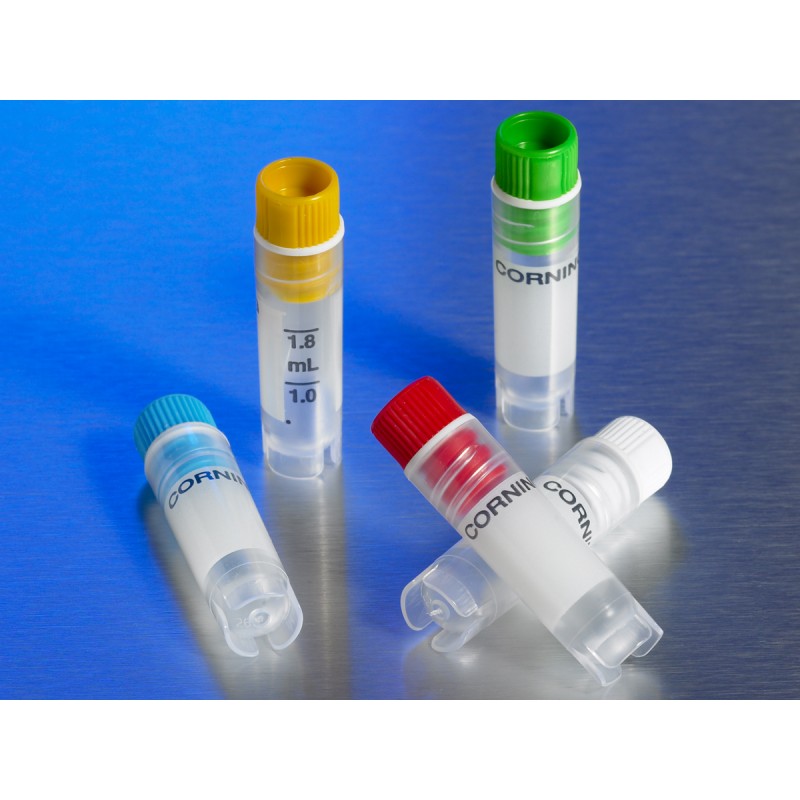 Corning 431416 Corning® 2 mL Assorted Colors Internal Threaded Polypropylene Cryogenic Vial, Self-Standing with Round Bottom