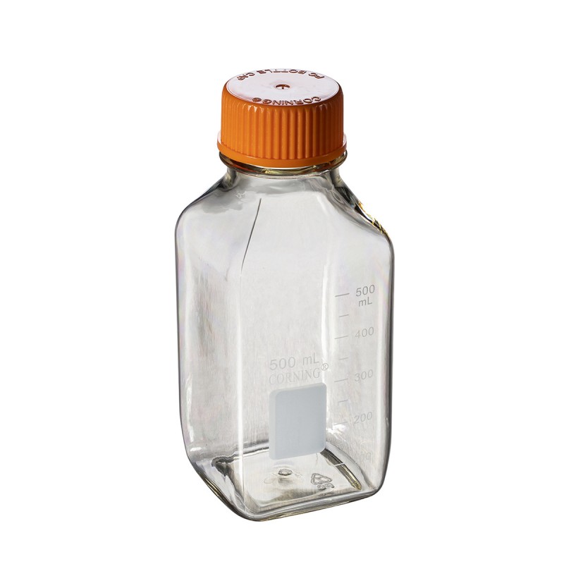 Corning 431432 Corning® 500 mL Square Polycarbonate Storage Bottles with 45 mm Caps