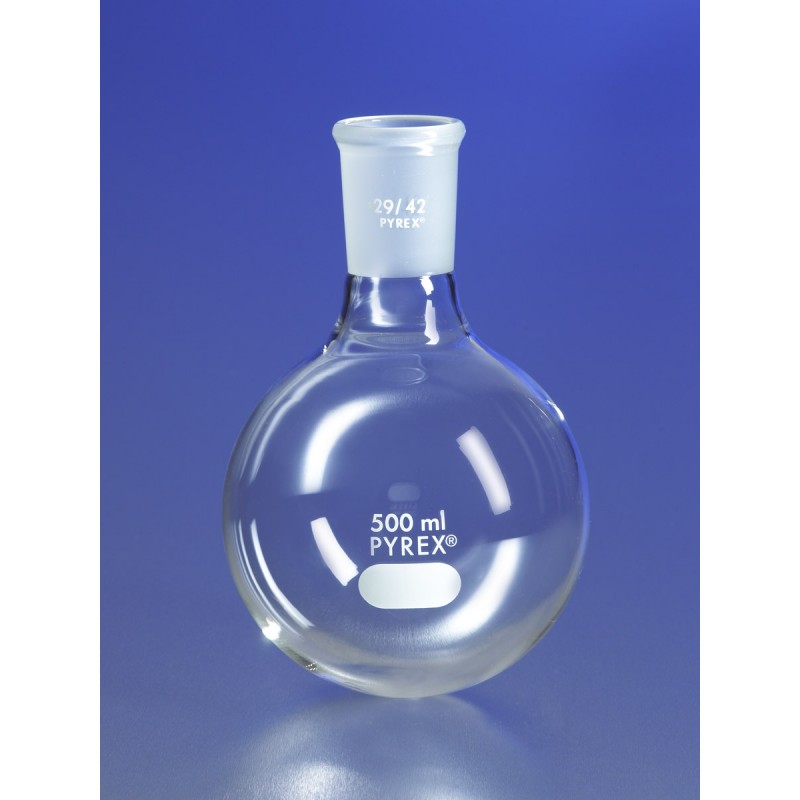 Corning 4321-1L PYREX® 1L Short Neck Boiling Flask, Round Bottom, 29/42 Standard Taper Joint