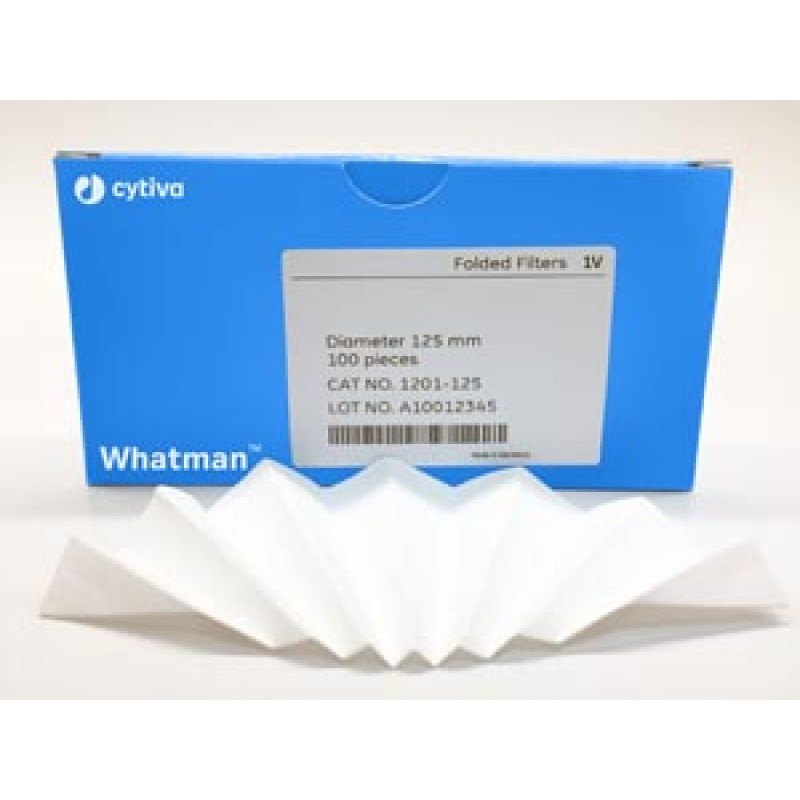 Cytiva 1201-125 Grade 1V Folded Filter Paper,  Circle 12.5cm, 100/pk