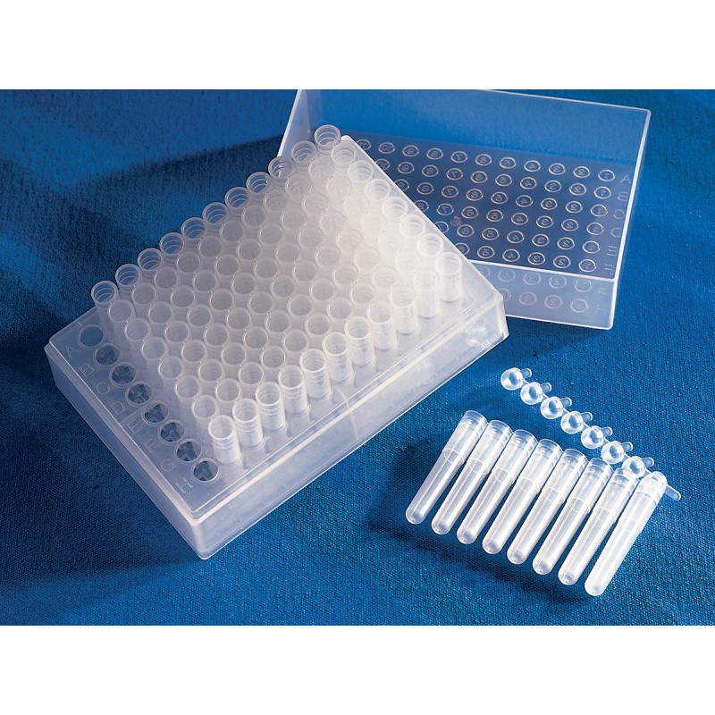 Corning 4410 Corning® 96-well Polypropylene Cluster Tubes, Individual Format, Nonsterile, 96 Tubes/Rack, 960 Tubes/Case