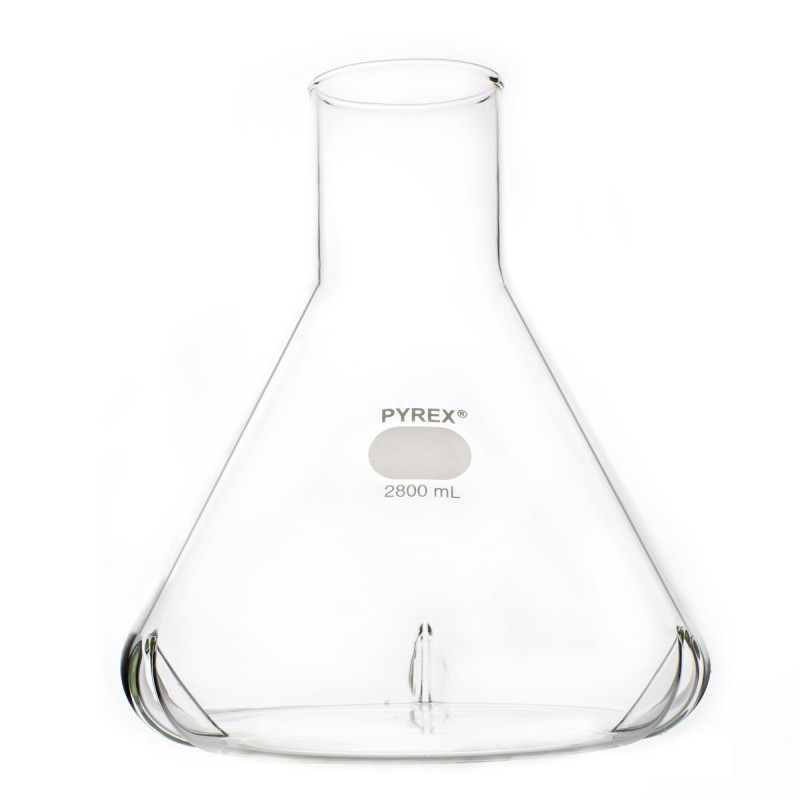 Corning 4423-2XL PYREX® 2800 mL Fernbach-Style Culture Flask with Baffles