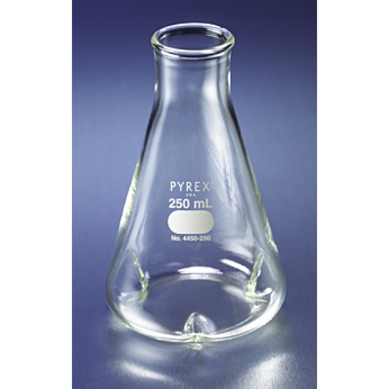 Corning 4450-1L PYREX® 1L Narrow Mouth Erlenmeyer Flask with Baffles