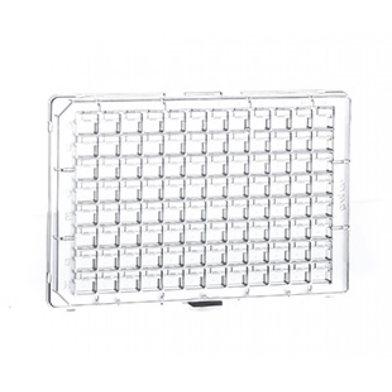 96W CrystalQuick™ LP (Low Profile) 96 well Protein Crystallization Plate, Low Birefringence, w/1 Square, Flat Bottom Crystallization Well, Clear