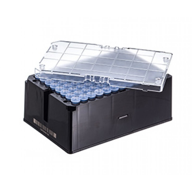 Rack with 96 natural-capped 1000µl Cryo.s, Datamatrix barcode (generic 2D sequence)