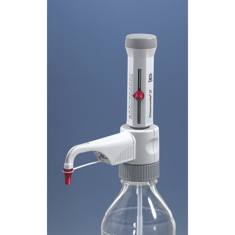 4600130 BrandTech Dispensette S Bottletop Dispenser, Analog, 0.5 - 5 mL Adjustable