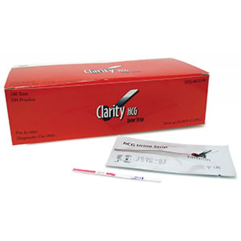 Clarity Diagnostics, LLC DTG-HCG100 Clarity HCG Test Strips, CLIA Waived, 100/bx
