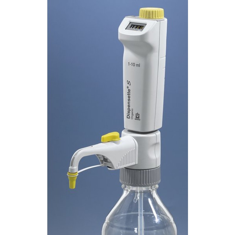 4630351 BRAND 2.5 - 25 mL Dispensette® S Organic Safety Valve Bottletop Dispenser