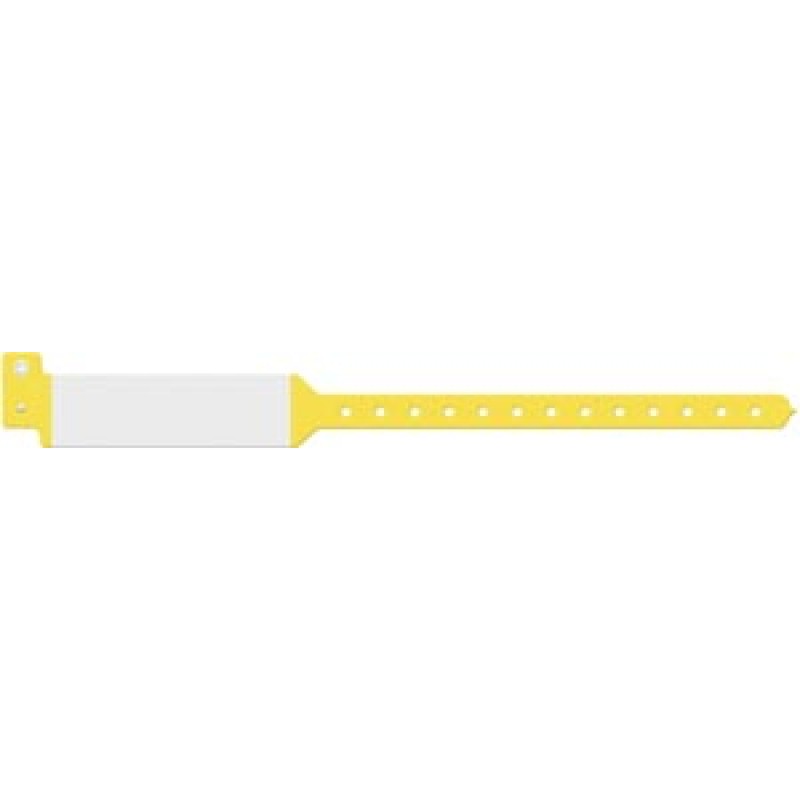 Medical ID Solutions 3226 Wristband, Adult, Imprinter Tri-Laminate, Yellow, 500/bx