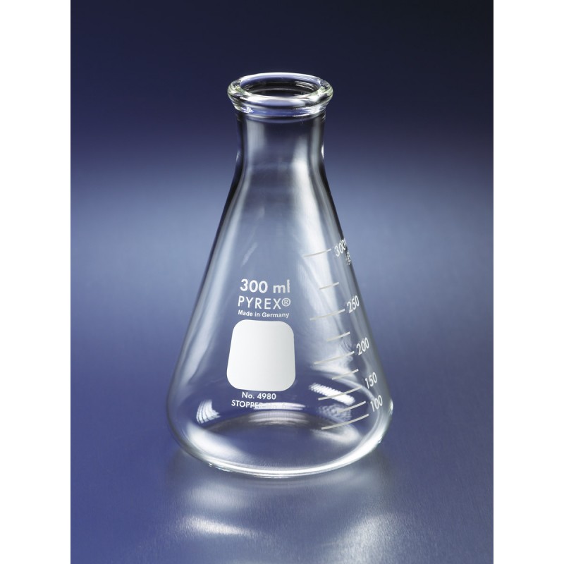Corning 4980-4L PYREX® 4L Narrow Mouth Erlenmeyer Flasks with Heavy Duty Rim