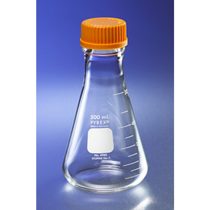 Corning 4995-1L PYREX® 1L Wide Mouth Erlenmeyer Flasks, with GL45 Screw Cap