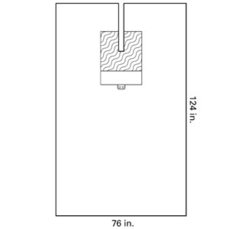 O&M Halyard 89352 EENT Split Drape, Sterile, 3" x 23" Split, Control Fabric Reinforcement, Tube Holders, 76" x 124", 18/cs (US Only)