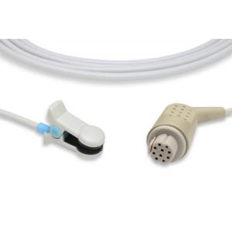 Cables and Sensors S910-090 Direct-Connect SpO2 Sensor, Adult Ear Clip, Datex Ohmeda Compatible w/ OEM: TS-E4-N, PR-A220-1005, OXY-E4-N (DROP SHIP ONLY) (Freight Terms are Prepaid & Added to Invoice - Contact Vendor for Specifics)