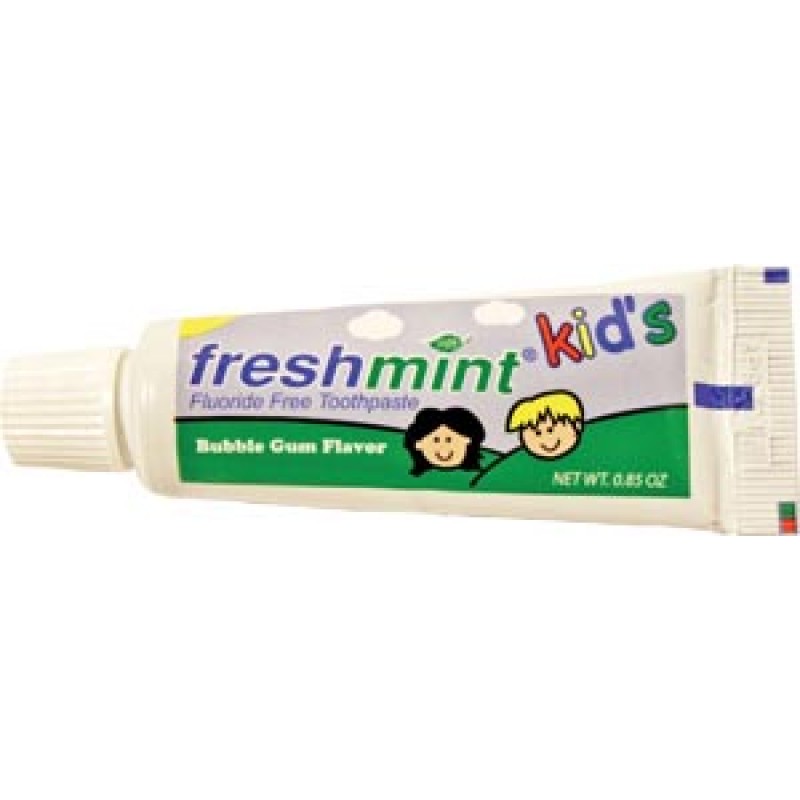 New World Imports KFFTP85B Kids Fluoride Free Toothpaste, Bubblegum Flavor, 0.85 oz, 36/bx, 4 bx/cs (Not Available for sale into Canada)