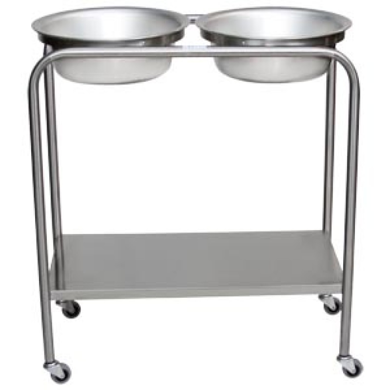 Blickman Industries 0727808000 Snyder Double Basin Solution Stand w/Basin (DROP SHIP ONLY)