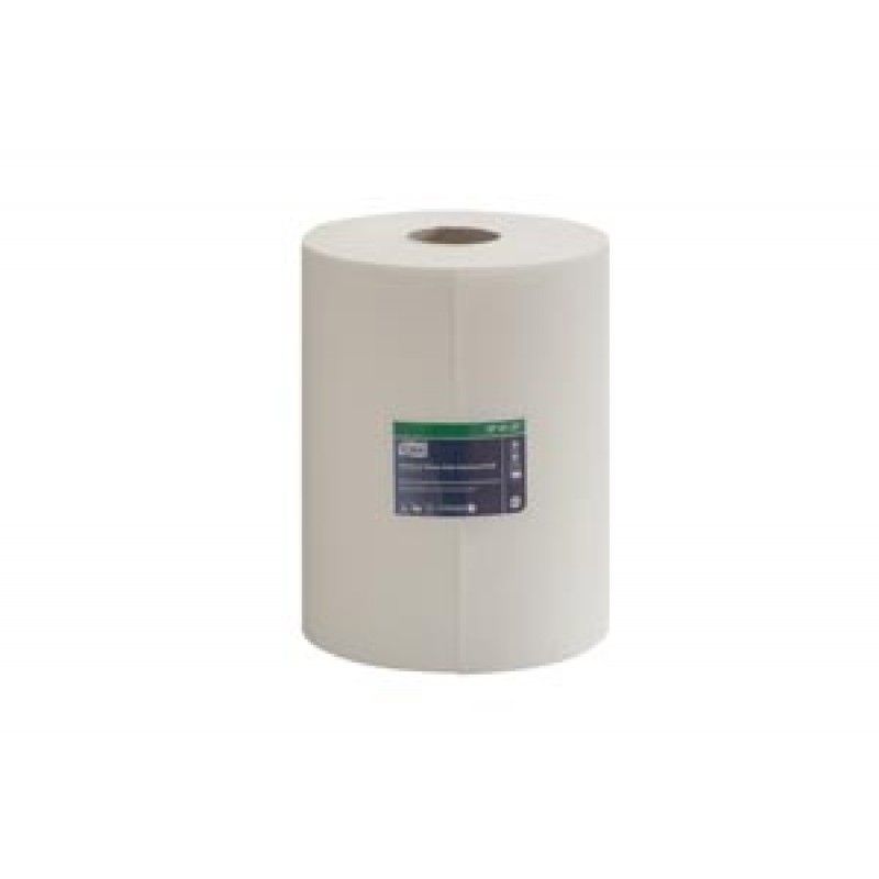 Essity Professional Hygiene North America, LLC 570137 Industrial Cleaning Cloth, Heavy-Duty, Centerfeed, Premium, White, 1-Ply, Embossed, W1/W2/W3, 133.33ft, 12.6" x 9.8", 160 sht/rl, 1 rl/cs (112 cs/plt)