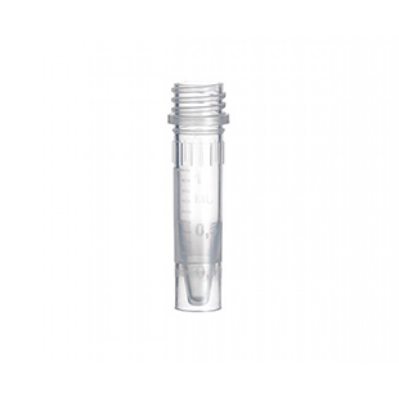 MicroTube, PPN, 1.5mL, CON/SKRT BOT, Sterile, w/ Clear Cap (Cap and Tube)