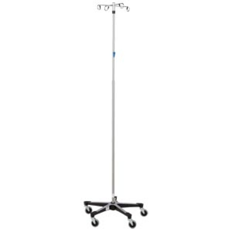 Blickman Industries 0517794400 IV Stand, 4 Hook w/Thumb Operated Slide Lock w/5 Leg Base (DROP SHIP ONLY)