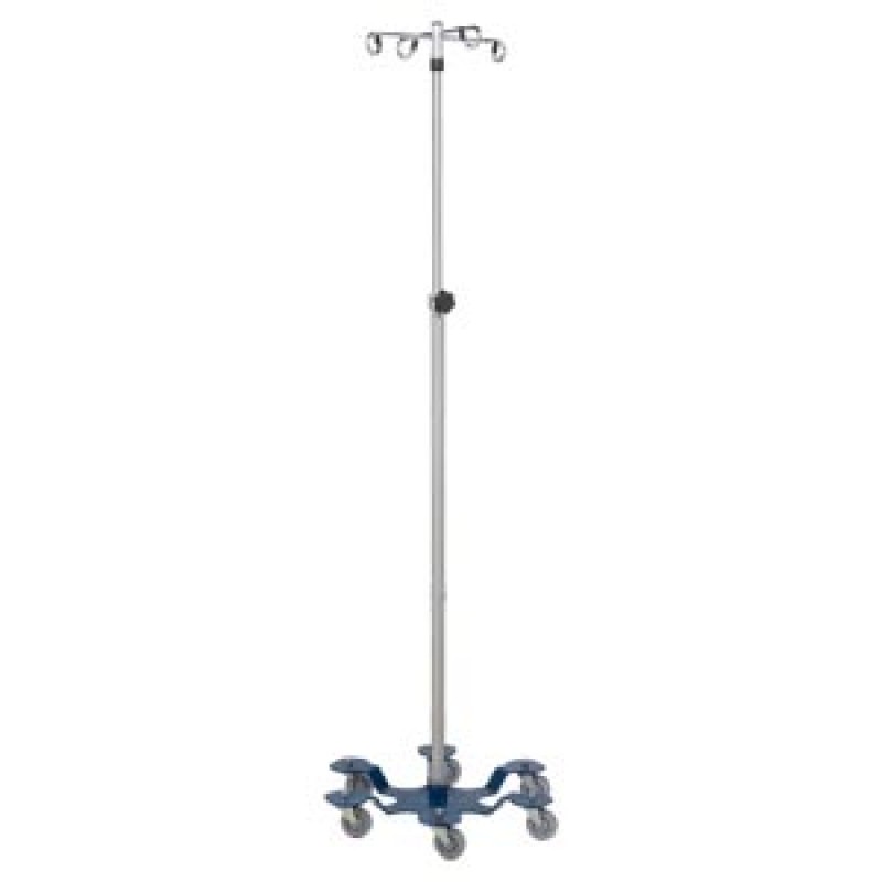 Blickman Industries 0541370400 IV Stand, Heavy Duty, 4 Hook, 6 Leg, Powder Coated Low Center of Gravity Base (DROP SHIP ONLY)
