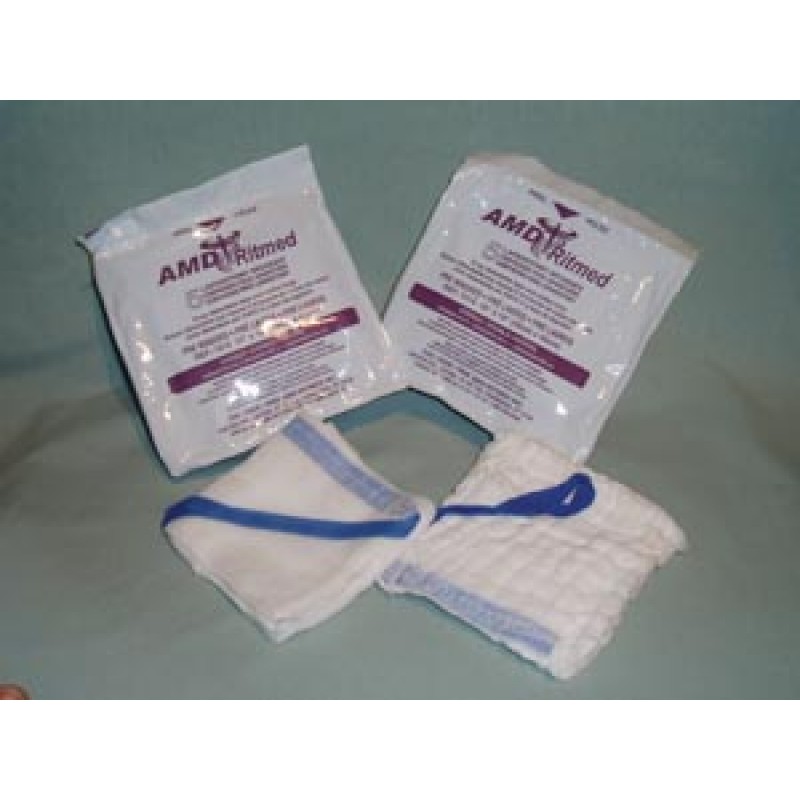 AMD-Medicom 1525 Laparotomy Sponge, 4" x 18", 4-Ply, Prewashed, 5/pk, 40 pk/cs