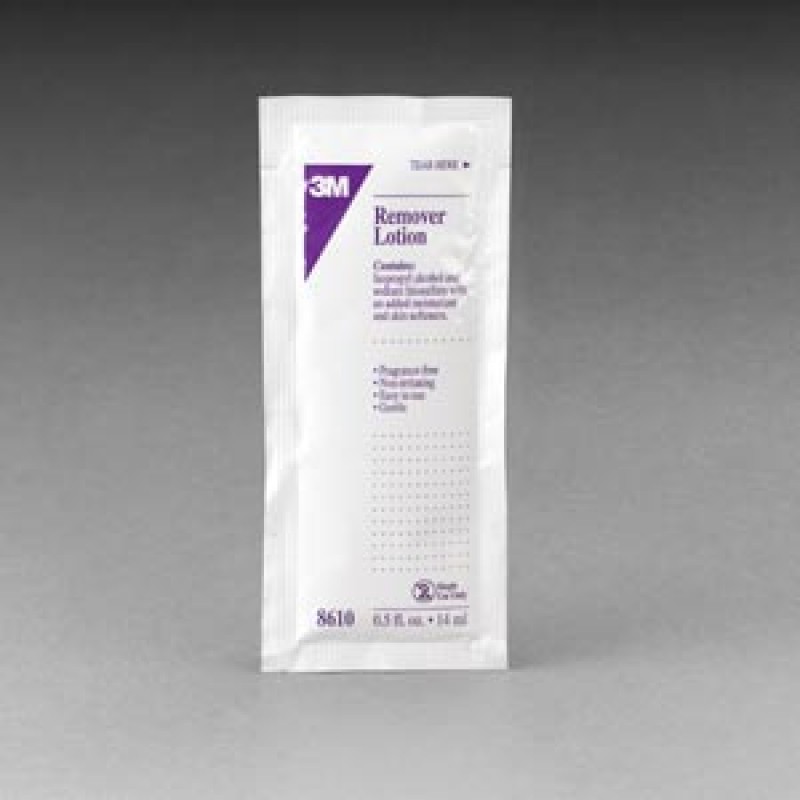 3M Health Care 8610 Remover Lotion, ½ oz Packet, 20/bx, 5 bx/cs (Continental US+HI Only) (Item is considered HAZMAT and cannot ship via Air or to AK, GU, HI, PR, VI)