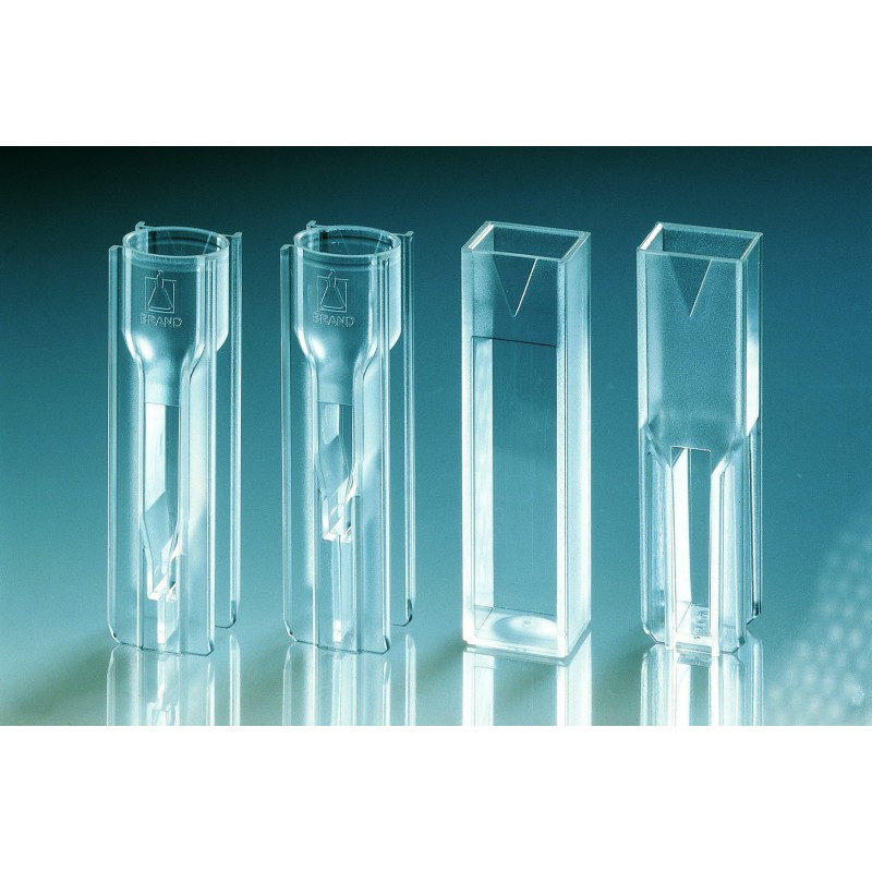 BrandTech 759170 Macro Cuvette, 4.5 mL, 10 mm, 230-900nm, Quartz Equivalent, 2 Clear Sides for Spectrophotometer, Photometer (Case of 100)