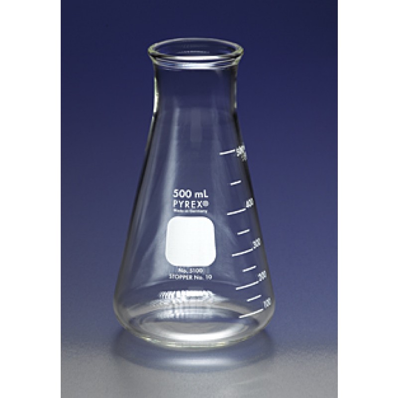 Corning 5100-125 PYREX® 125 mL Wide Mouth Erlenmeyer Flasks with Heavy Duty Rim