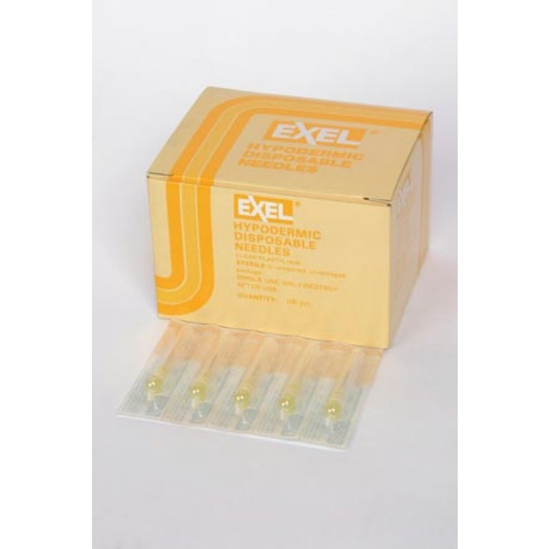 Exel Corporation 26431 Hypodermic Needle, 20G x ½", 100/bx, 20 bx/cs
