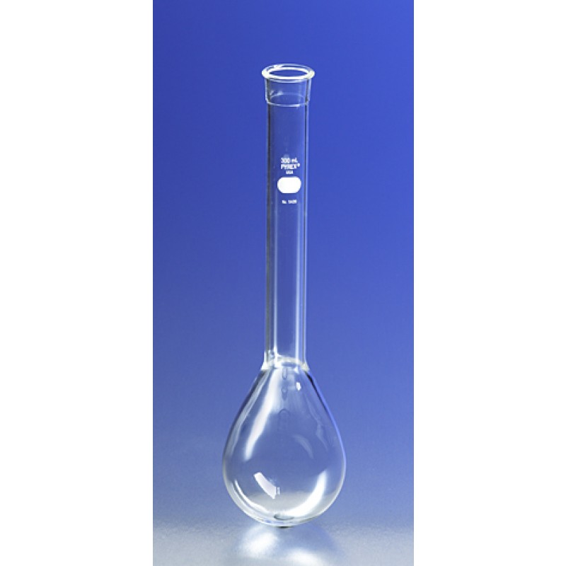 Corning 5420-100 PYREX® 100 mL Round Bottom Kjeldahl Flask with Long Neck