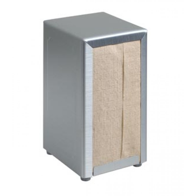 Essity Professional Hygiene North America, LLC 1TBS Napkin Dispenser, Tallfold, Tabletop, Universal, Brushed Steel, N8, Metal, 7.3" x 3.8" x 4.1"