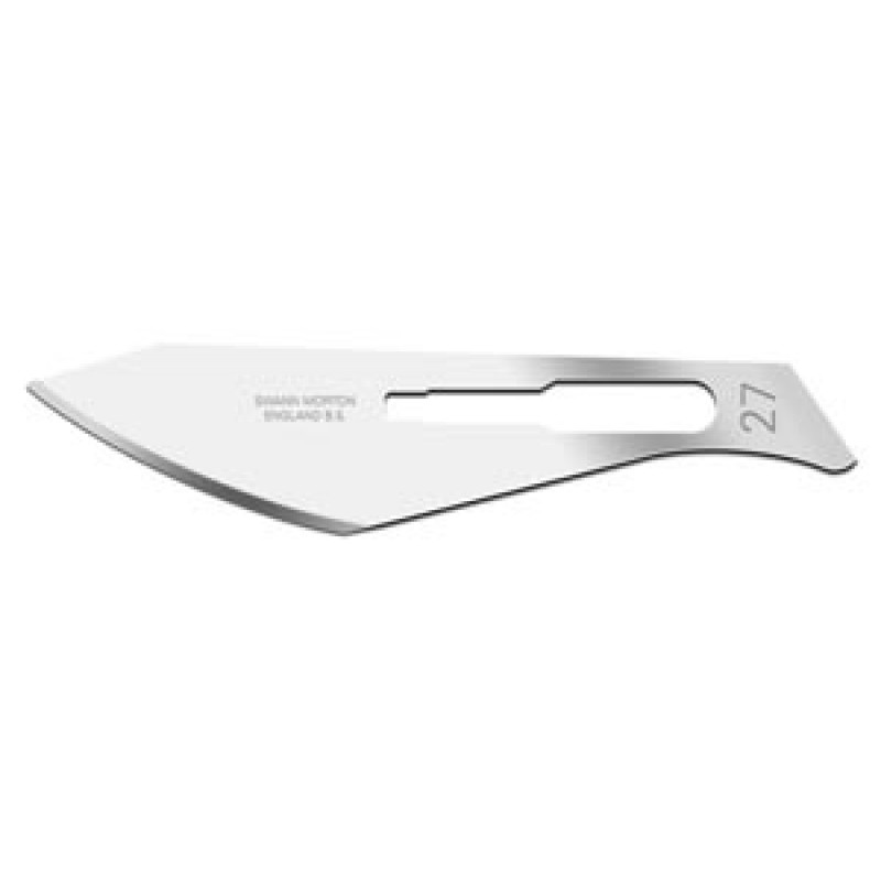 Cincinnati Surgical Company 01SM27 Blade, Swann Morton, Stainless Steel, Size 27, Sterile, 100/bx (DROP SHIP ONLY)