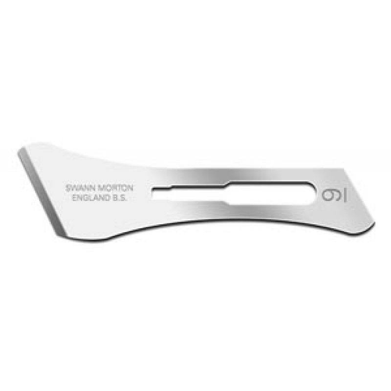 Cincinnati Surgical Company 01SM9 Blade, Swann Morton, Stainless Steel, Size 9, Sterile, 100/bx (DROP SHIP ONLY)