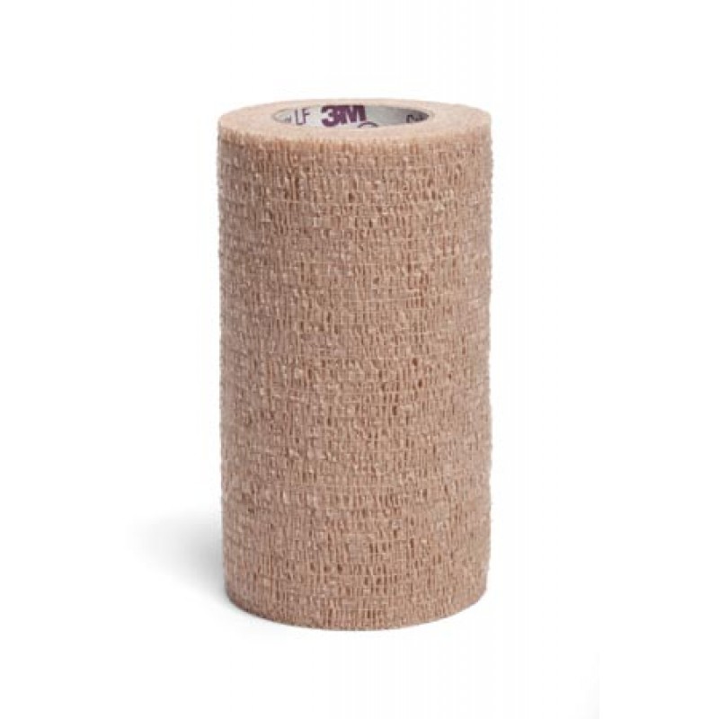 3M Health Care 2084 Self-Adherent Wrap, 4" x 5 yds, Latex Free (LF), Tan, Non-Sterile, 18/cs (Continental US+HI Only)