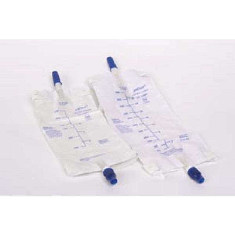 Amsino International, Inc. AS308N Leg Bag, 600mL Medium, Bottom Draining, Anti-Reflux Valve with Twist Turn Valve with 2 Pre-Assembled Latex Free (LF) Straps, Sterile Fluid Pathway, 48/cs (85 cs/plt)
