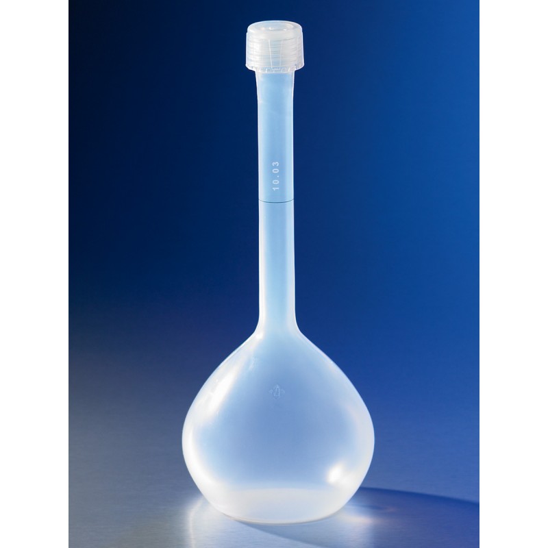 Corning 5650P-25 Corning® 25 mL Class A Reusable Plastic Volumetric Flask, Perfluoroalkoxy-copolymer with GL-18 Screw Cap