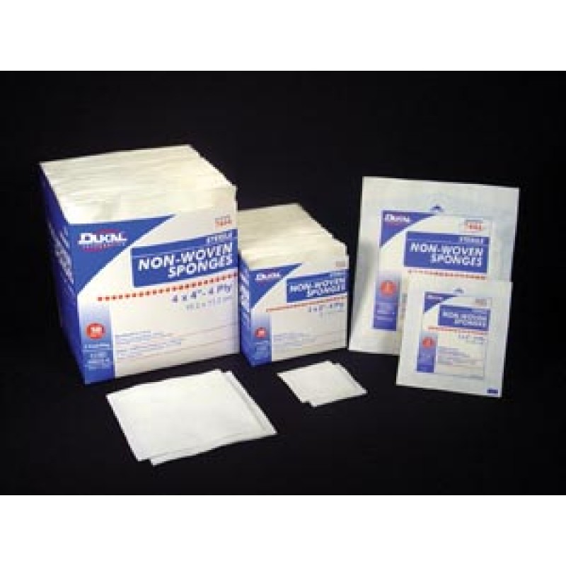 Dukal Corporation 7444 Gauze Sponge, 4" x 4", Sterile, 4-Ply, 2/pk, 50 pk/bx, 12 bx/cs (36 cs/plt)