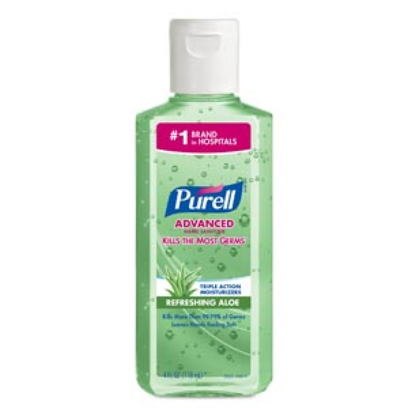 GOJO Industries, Inc. 9631-24 Instant Hand Sanitizer with Aloe, 4 fl oz Bottle with Flip-Cap, 24/cs (224 cs/plt) (Item is considered HAZMAT and cannot ship via Air or to AK, GU, HI, PR, VI)