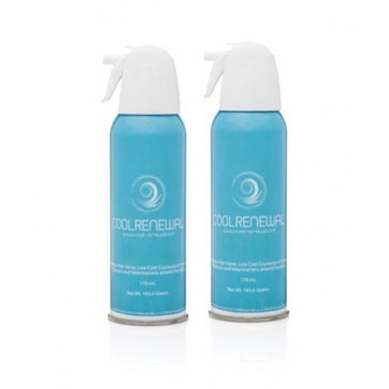 Cool Renewal, LLC CR-RC Twin Pack (2) 170mL Canisters of Cryogen, 1 Extender Tube, Instructions for Use, Patient Instruction Tear Pad, 2/bx, 1bx/ea (Contiguous US Only) (Item is Considered HAZMAT and Cannot Ship via Air or to AK, GU, HI, PR, VI)