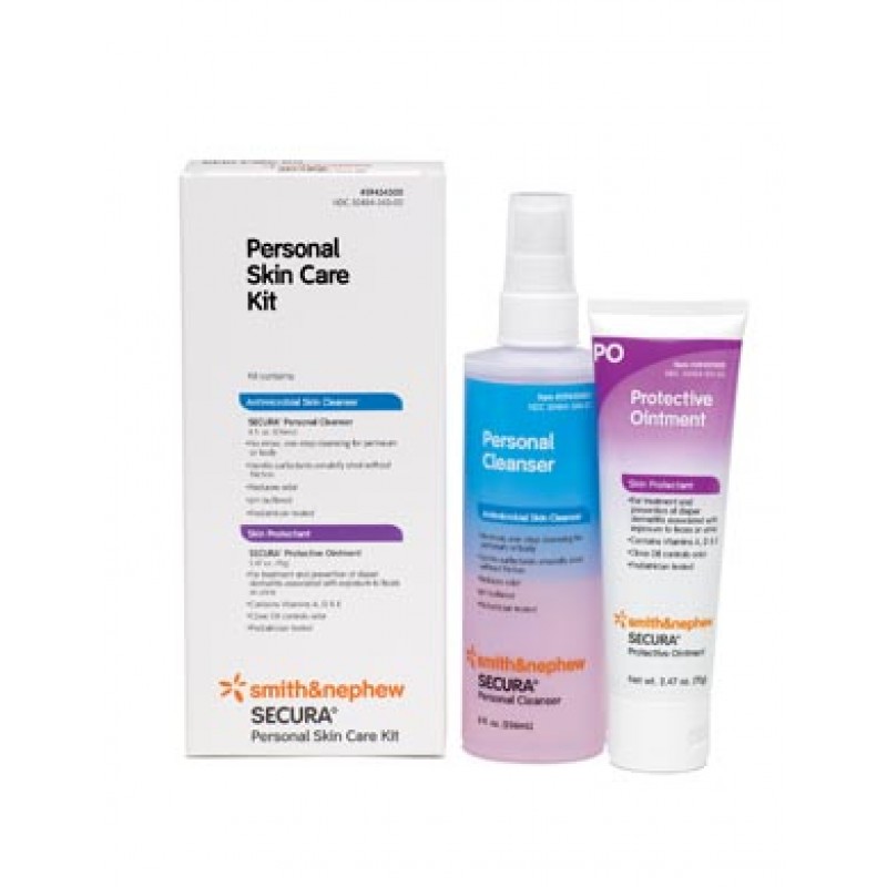 Smith & Nephew, Inc. 59434300 Personal Skin Care Kit with Secura 8 oz Personal Cleanser & Secura 2.47 oz Protective Ointment, 24/cs (US Only)