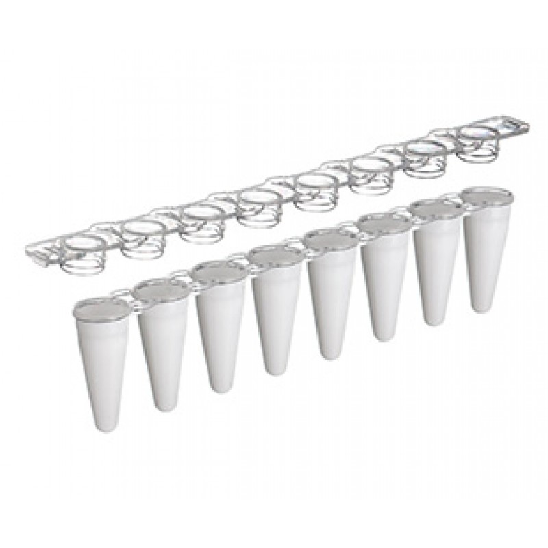 COMBO Sapphire RT PCR 0.2ml strip tubes, low profile, white, strip caps in same box
